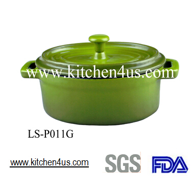 350ml mini enamal cast iron pot/duch oven/soup pot with metal knob