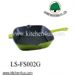 FDA SGS certificated bbq design cast iron grill pan